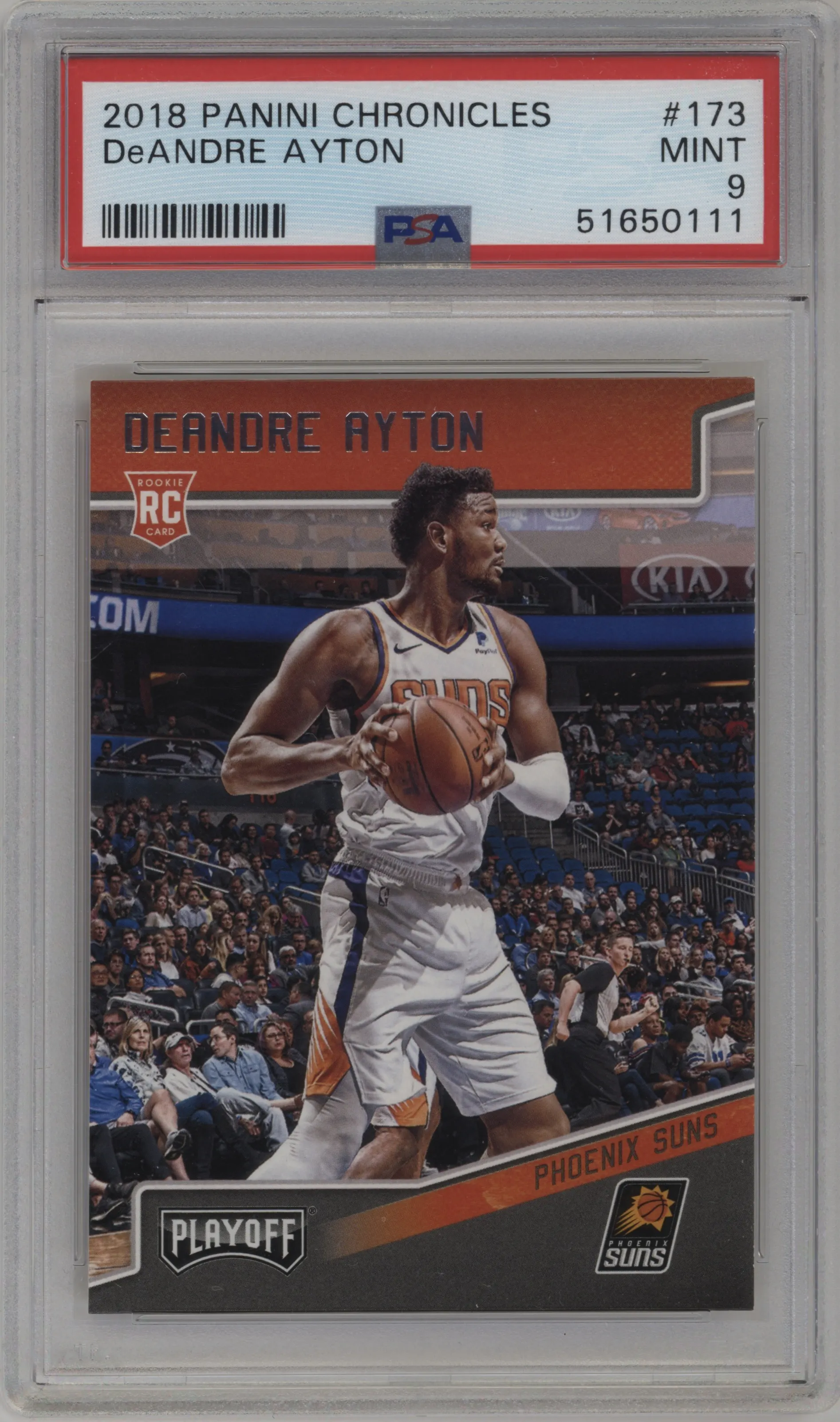 2018 Panini Chronicles Playoff Deandre Ayton PSA 9