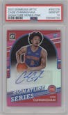 Cade Cunningham from the 2021-22 Panini Donruss Optic set featuring a Pink  parallel graded by PSA and given an overall grade of 10.