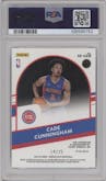 Cade Cunningham from the 2021-22 Panini Donruss Optic set featuring a Pink  parallel graded by PSA and given an overall grade of 10.