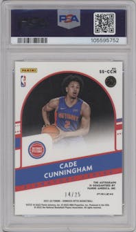 Cade Cunningham from the 2021-22 Panini Donruss Optic set featuring a Pink  parallel graded by PSA and given an overall grade of 10.