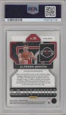 Alperen Sengun from the 2021-22 Panini Prizm  set featuring a Green Prizm parallel graded by PSA and given an overall grade of 10.