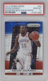 Kevin Durant from the 2013-14 Panini Prizm set featuring a Red White and Blue Prizm parallel graded by PSA and given an overall grade of 10.