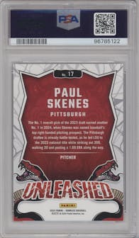 Paul Skenes from the 2024 Panini Donruss set graded by PSA and given an overall grade of 10.