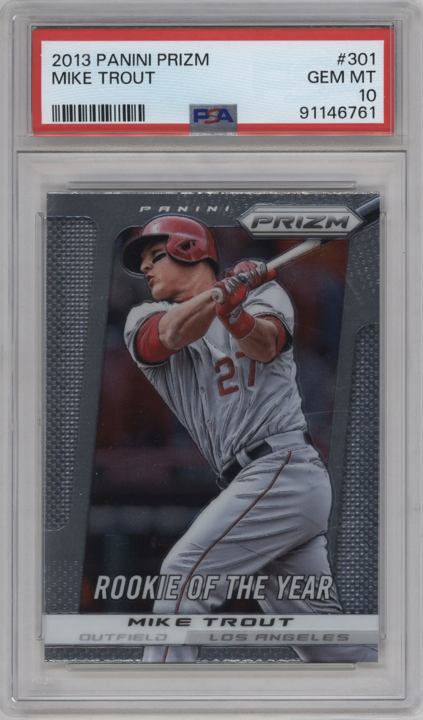 2013 Panini Prizm Mike Trout #301 PSA 10