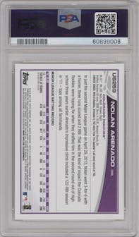 Nolan Arenado from the 2013 Topps Update set graded by PSA and given an overall grade of 10.