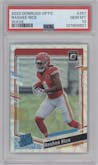 Rashee Rice from the 2023 Donruss Optic set featuring a Wave parallel graded by PSA and given an overall grade of 10.