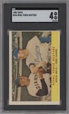 Willie Mays/Duke Snider from the 1958 Topps set graded by SGC and given an overall grade of 4.