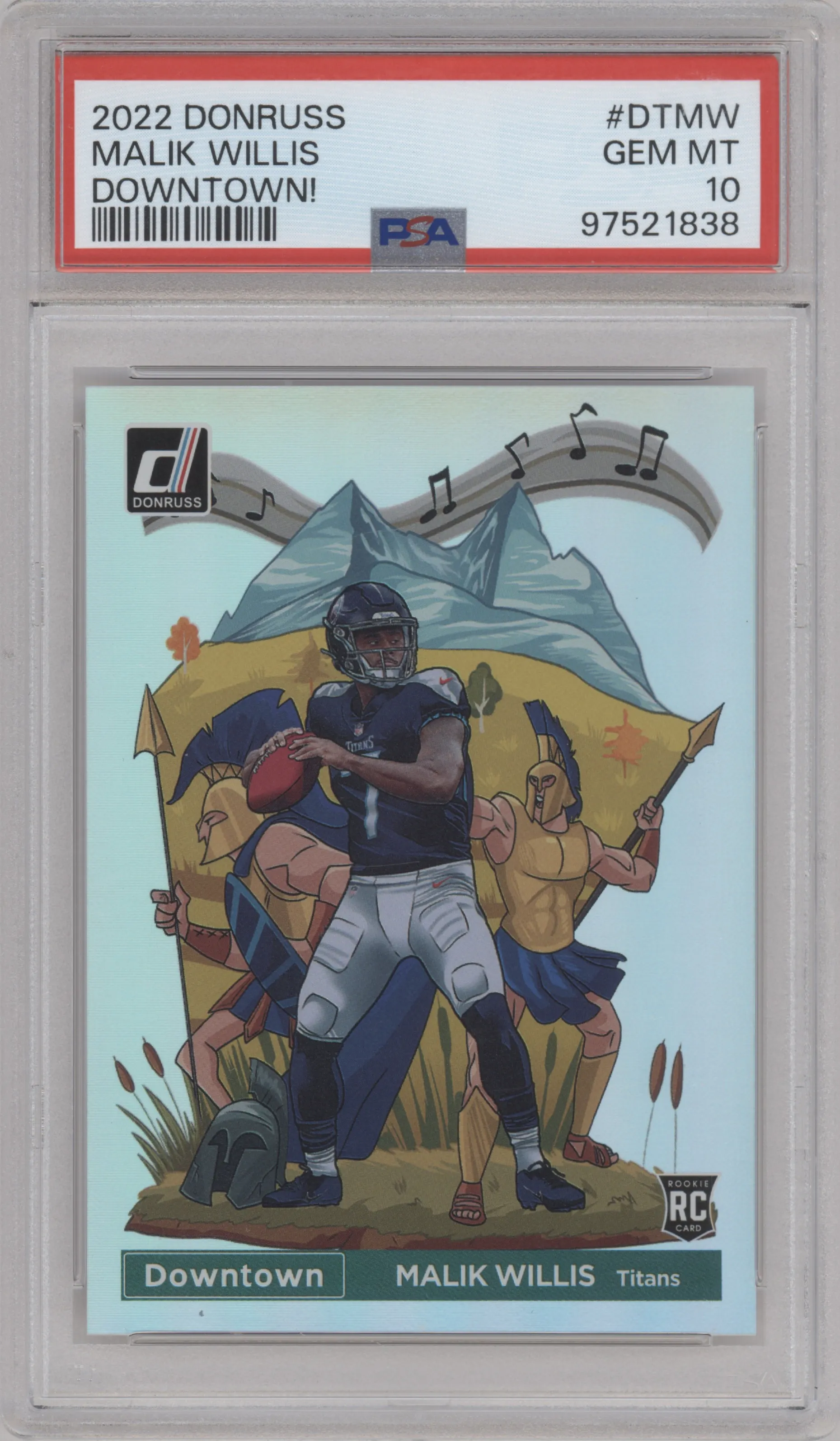 2022 Panini Donruss Downtown Malik Willis PSA 10
