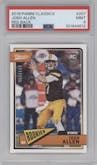 Josh Allen from the 2018 Panini Classics set featuring a Red Back parallel graded by PSA and given an overall grade of 9.