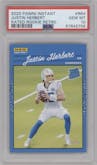 Justin Herbert from the 2020 Panini Instant NFL set graded by PSA and given an overall grade of 10.