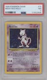 Mewtwo from the 1999 Pokemon set graded by PSA and given an overall grade of 7.