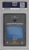 Christian McCaffrey from the 2017 Panini Donruss Optic set graded by PSA and given an overall grade of 10.