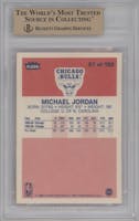 Michael Jordan from the 1986-87 Fleer set graded by Beckett and given an overall grade of 9.5.
