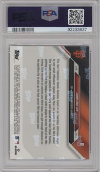Jung Hoo Lee from the 2024 Topps Now set graded by PSA and given an overall grade of 10.