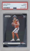 Bo Nix from the 2024 Panini Prizm set graded by PSA and given an overall grade of 10.