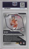Bo Nix from the 2024 Panini Prizm set graded by PSA and given an overall grade of 10.