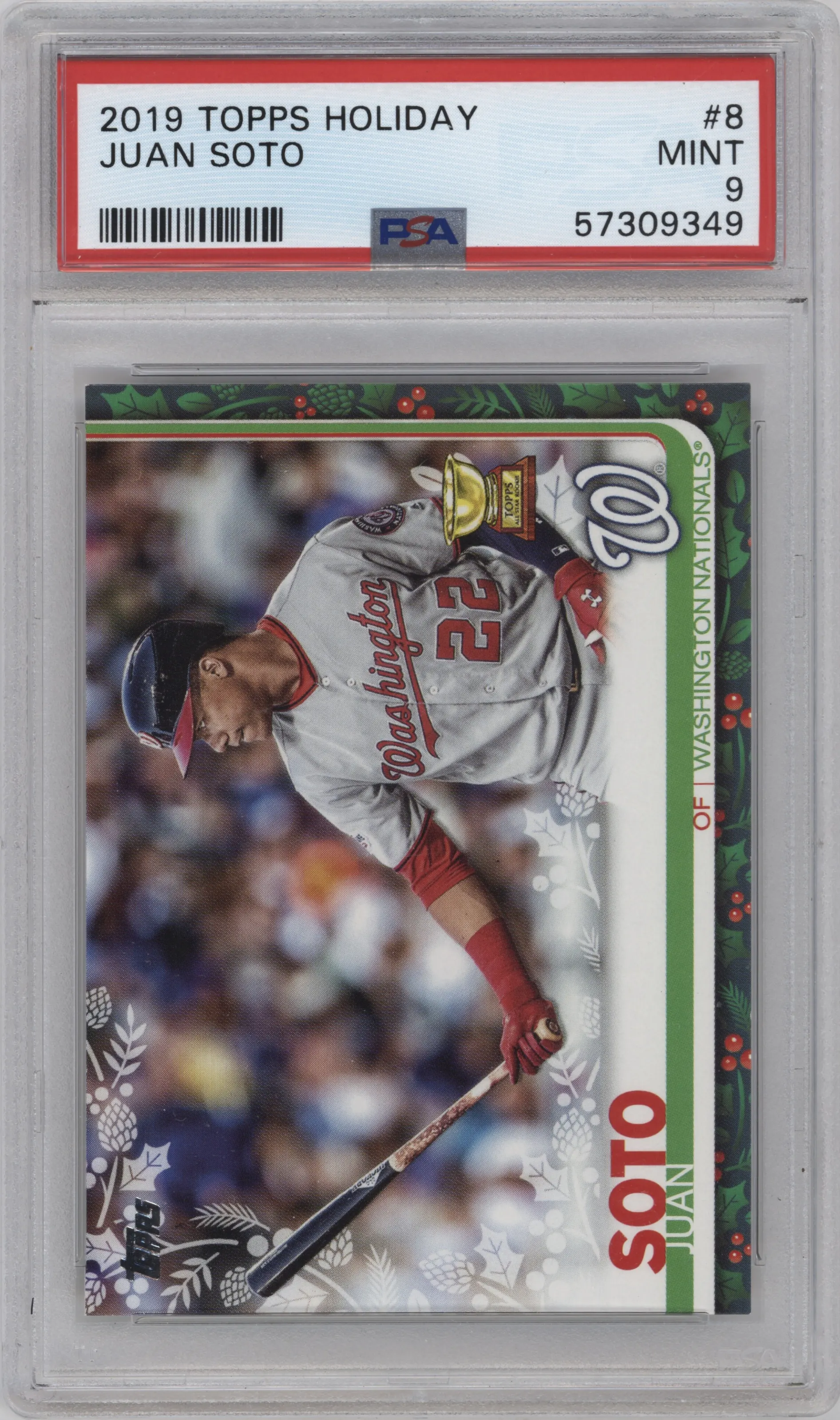 2019 Topps Holiday Juan Soto #HW8 PSA 9
