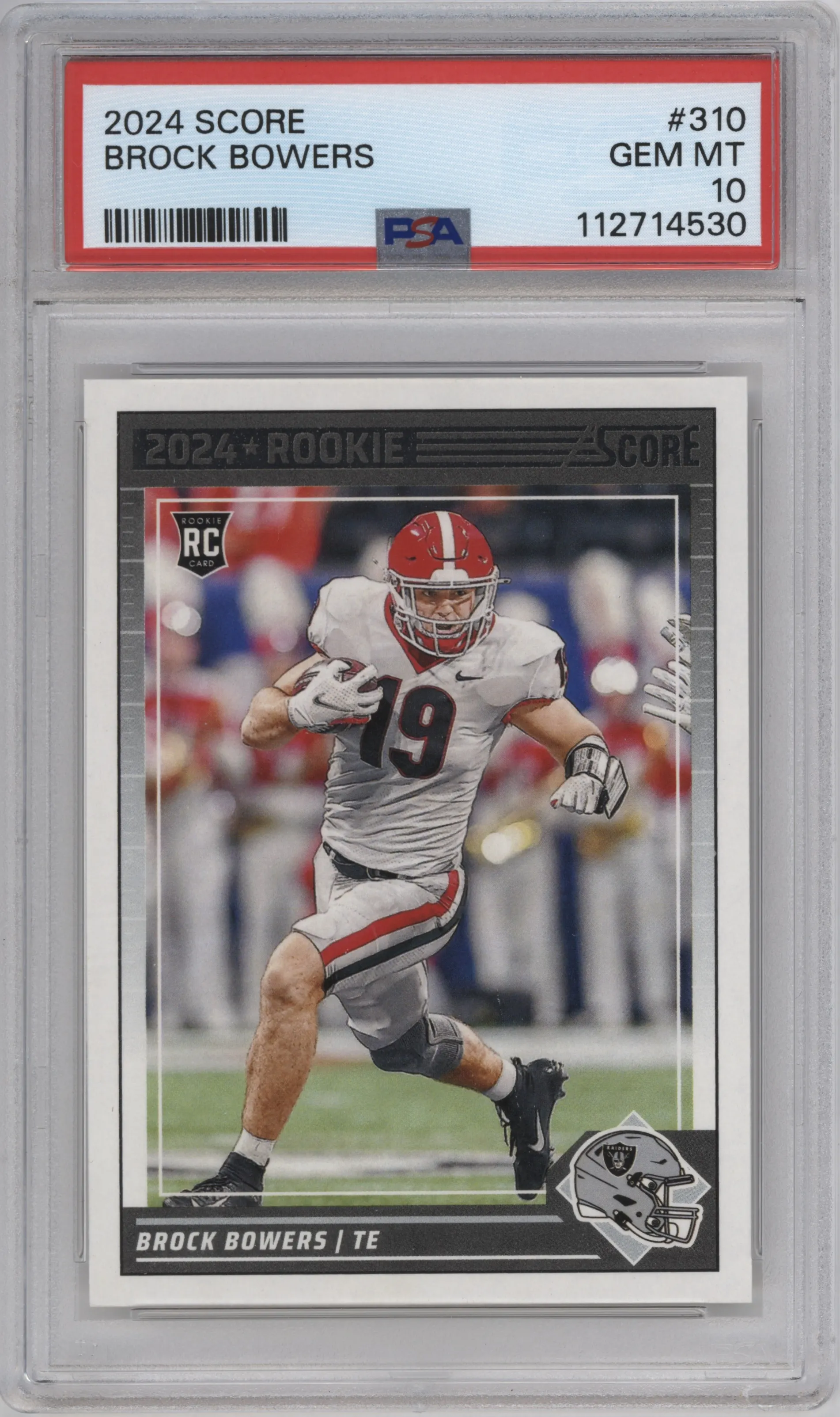 2024 Panini Score Brock Bowers PSA 10