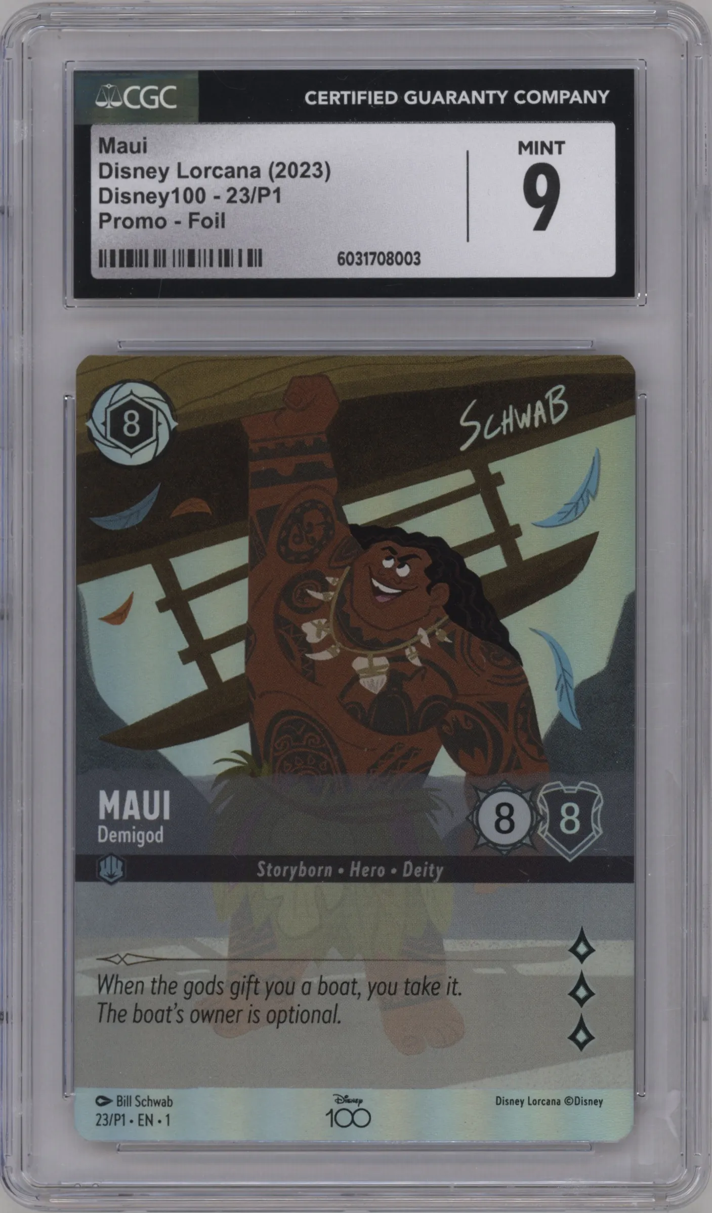2023 Disney Lorcana Disney100 Set Maui CGC 9