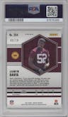 Jamin Davis from the 2021 Panini Mosaic set featuring a No Huddle Gold parallel graded by PSA and given an overall grade of 10.
