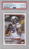 Patrick Mahomes II from the 2017 SAGE Hit Premier Draft High Series set graded by PSA and given an overall grade of 10.