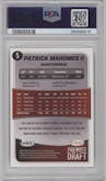 Patrick Mahomes II from the 2017 SAGE Hit Premier Draft High Series set graded by PSA and given an overall grade of 10.
