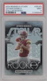 Jayden Daniels from the 2024 Panini Rookies & Stars set graded by PSA and given an overall grade of 9.