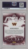 Jayden Daniels from the 2024 Panini Rookies & Stars set graded by PSA and given an overall grade of 9.