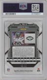 Breece Hall from the 2022 Panini Chronicles set featuring a Gold parallel graded by PSA and given an overall grade of 9.