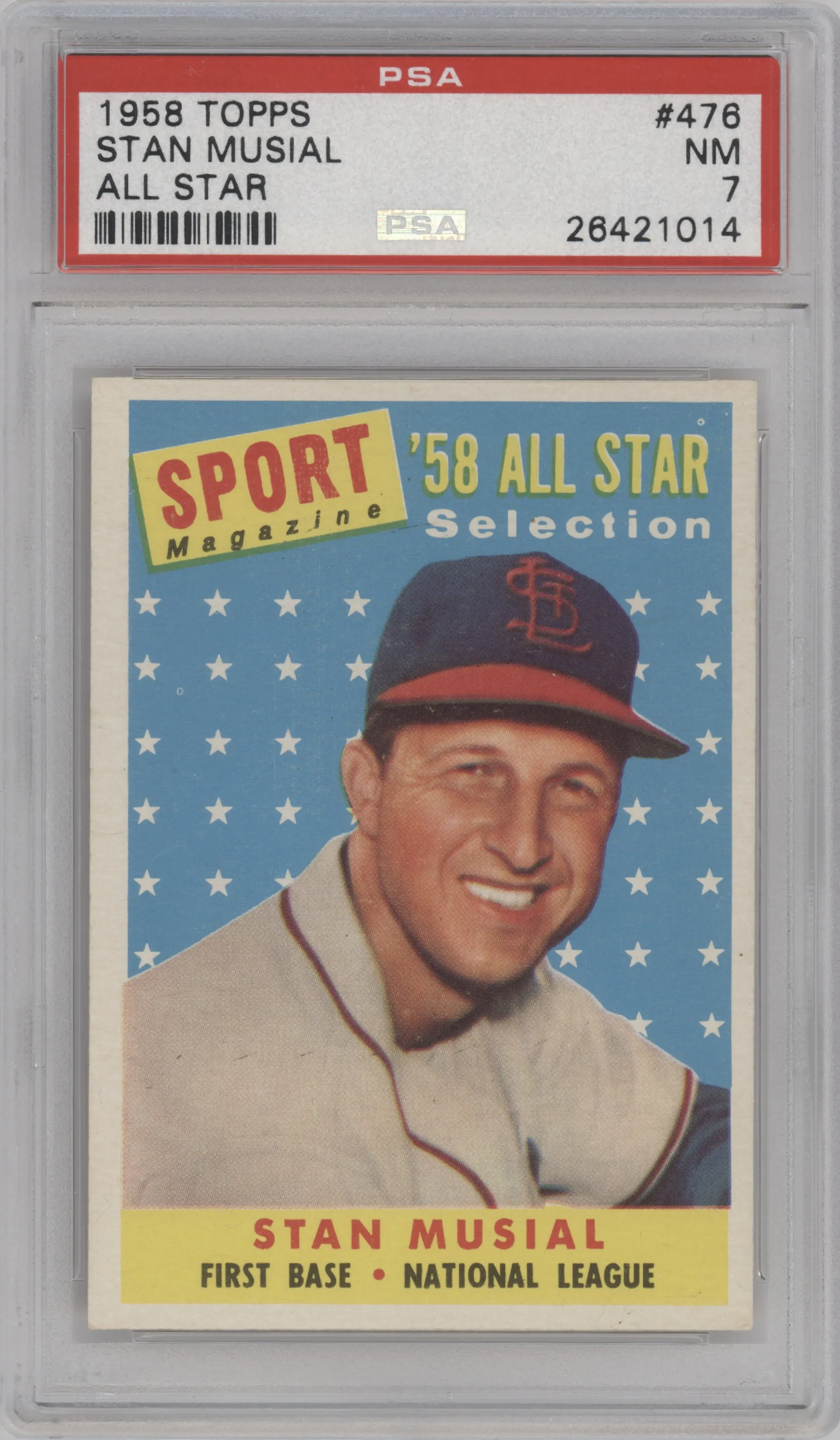 1958 Topps Stan Musial #476 PSA 7