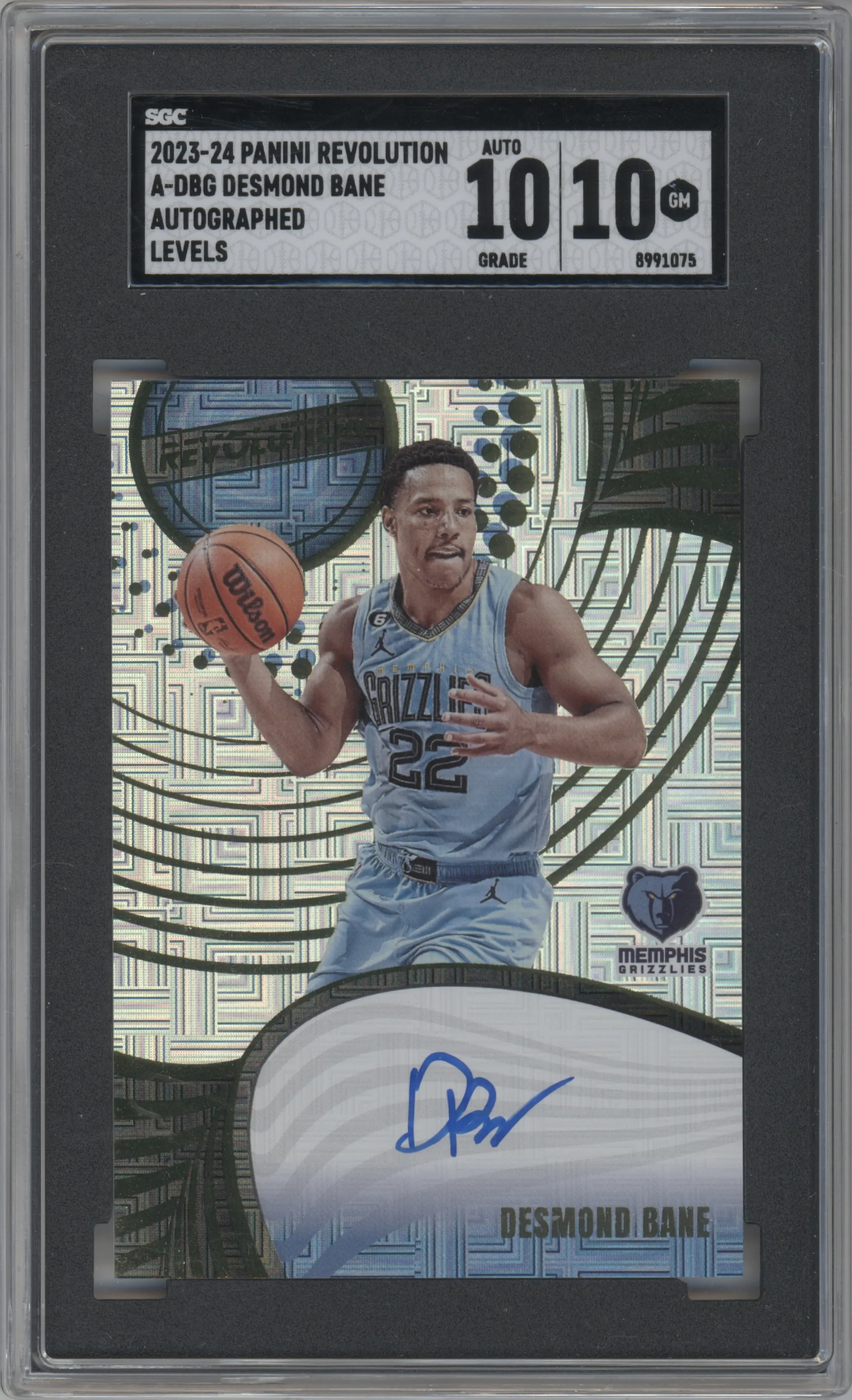 2023 Panini Revolution Auto Desmond Bane Levels #A-DBG SGC 10
