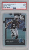 Zamir White from the 2022 Panini Donruss Optic set featuring a Holo parallel graded by PSA and given an overall grade of 9.