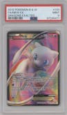 Mew EX from the 2012 Pokemon B&W set graded by PSA and given an overall grade of 9.