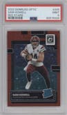 Sam Howell from the 2022 Panini Donruss Optic set featuring a Red Stars parallel graded by PSA and given an overall grade of 9.