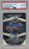 Jahmyr Gibbs from the 2023 Panini Rookies & Stars set graded by PSA and given an overall grade of 10.