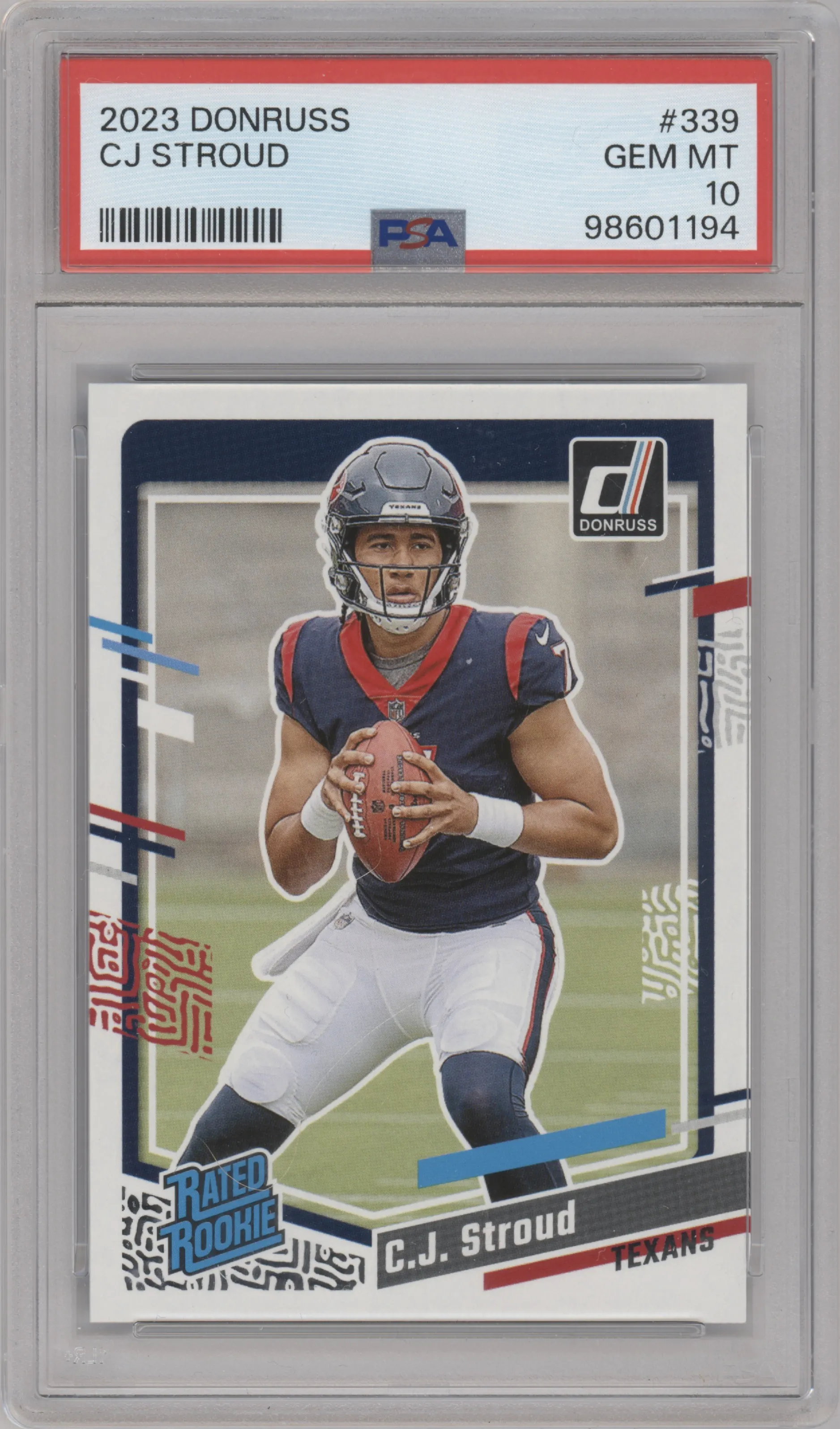 2023 Panini Donruss Rated Rookie C.J. Stroud PSA 10