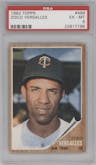 Zoilo Versalles from the 1962 Topps set graded by PSA and given an overall grade of 6.