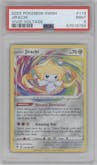 Jirachi from the 2020 Pokemon SWSH set graded by PSA and given an overall grade of 9.