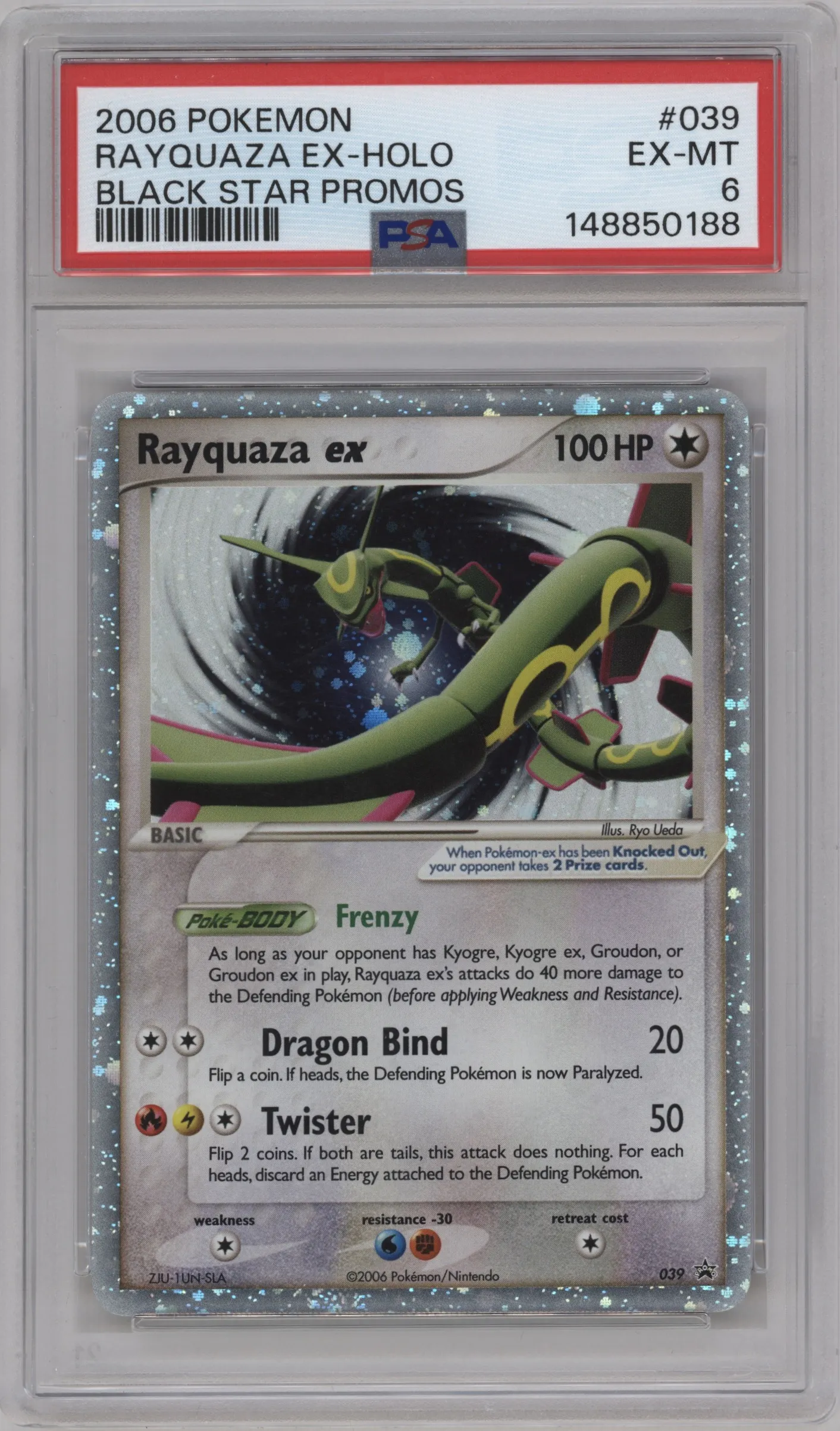 2006 Pokemon EX Rayquaza ex EX Collector's Tins #039 PSA 6