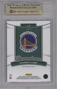 Stephen Curry from the 2024-25 Donruss Optic set graded by Beckett and given an overall grade of 9.5.