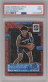 Paolo Banchero from the 2022-23 Panini Donruss Optic  set featuring a Red Sparkle parallel graded by PSA and given an overall grade of 9.