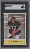 Jim Brown from the 1964 Philadelphia set graded by SGC and given an overall grade of 4.