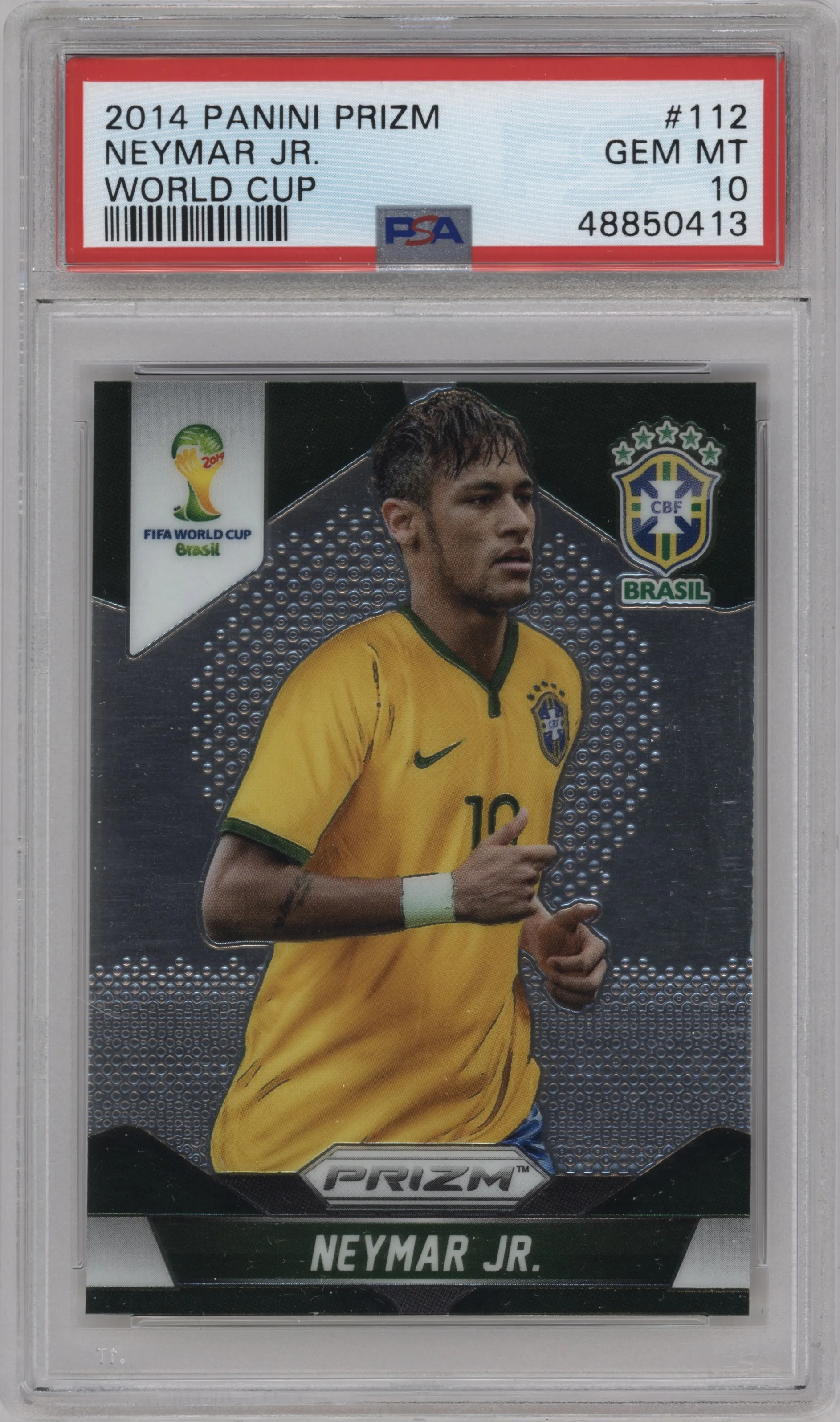 2014 Panini Prizm World Cup Brazil Neymar Jr. PSA 10