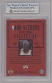 Michael Jordan from the 1997-98 Upper Deck set graded by Beckett and given an overall grade of 8.5.