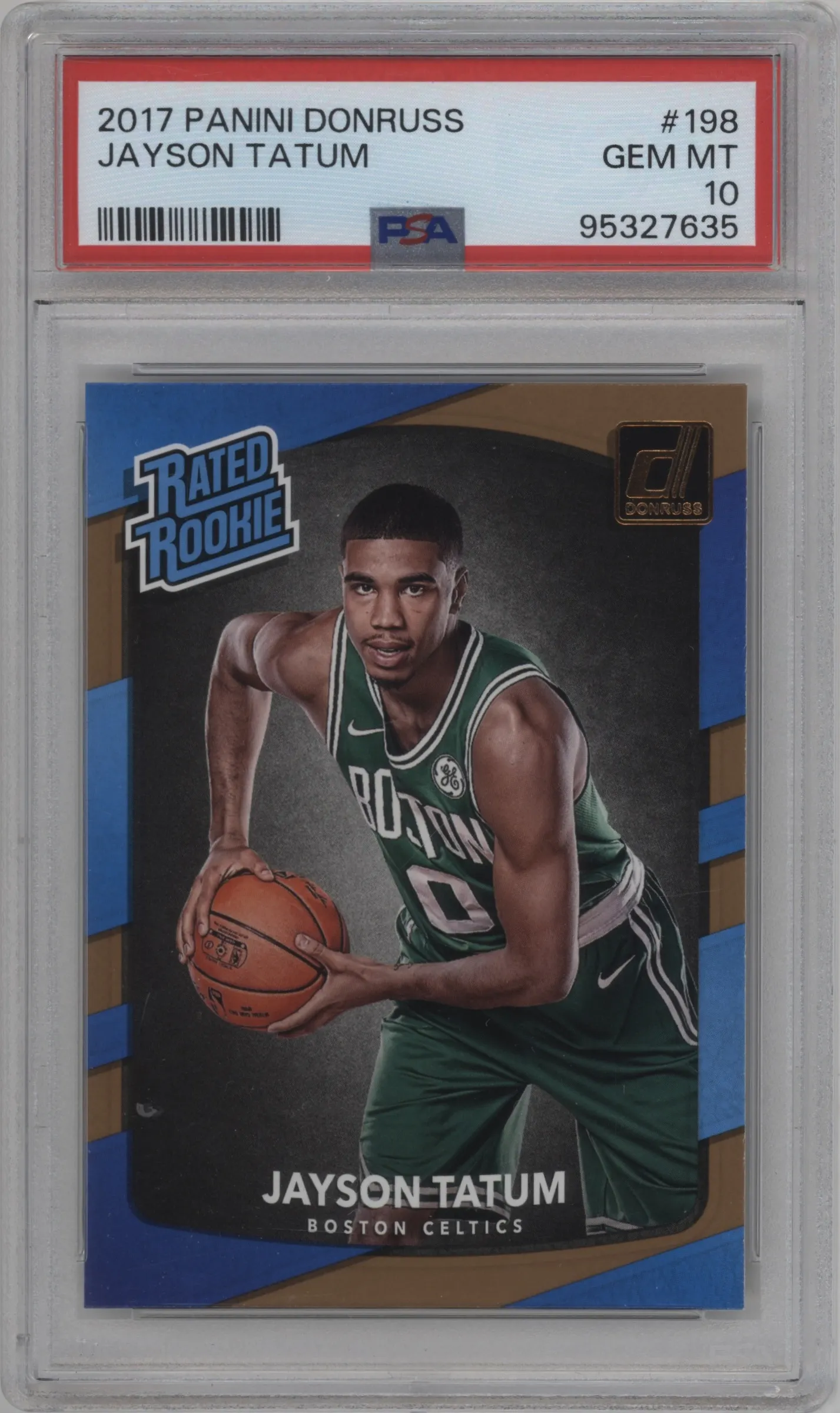 2017 Panini Donruss Rated Rookie Jayson Tatum PSA 10