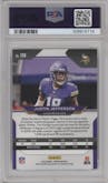 Justin Jefferson from the 2020 Panini Prizm set graded by PSA and given an overall grade of 10.