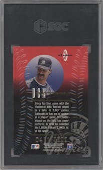Don Mattingly from the 1995 Leaf set graded by SGC and given an overall grade of 9.5.