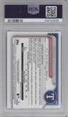 Paulino Santana from the 2024 Bowman Chrome set featuring a Blue Refractor   parallel graded by PSA and given an overall grade of 8.