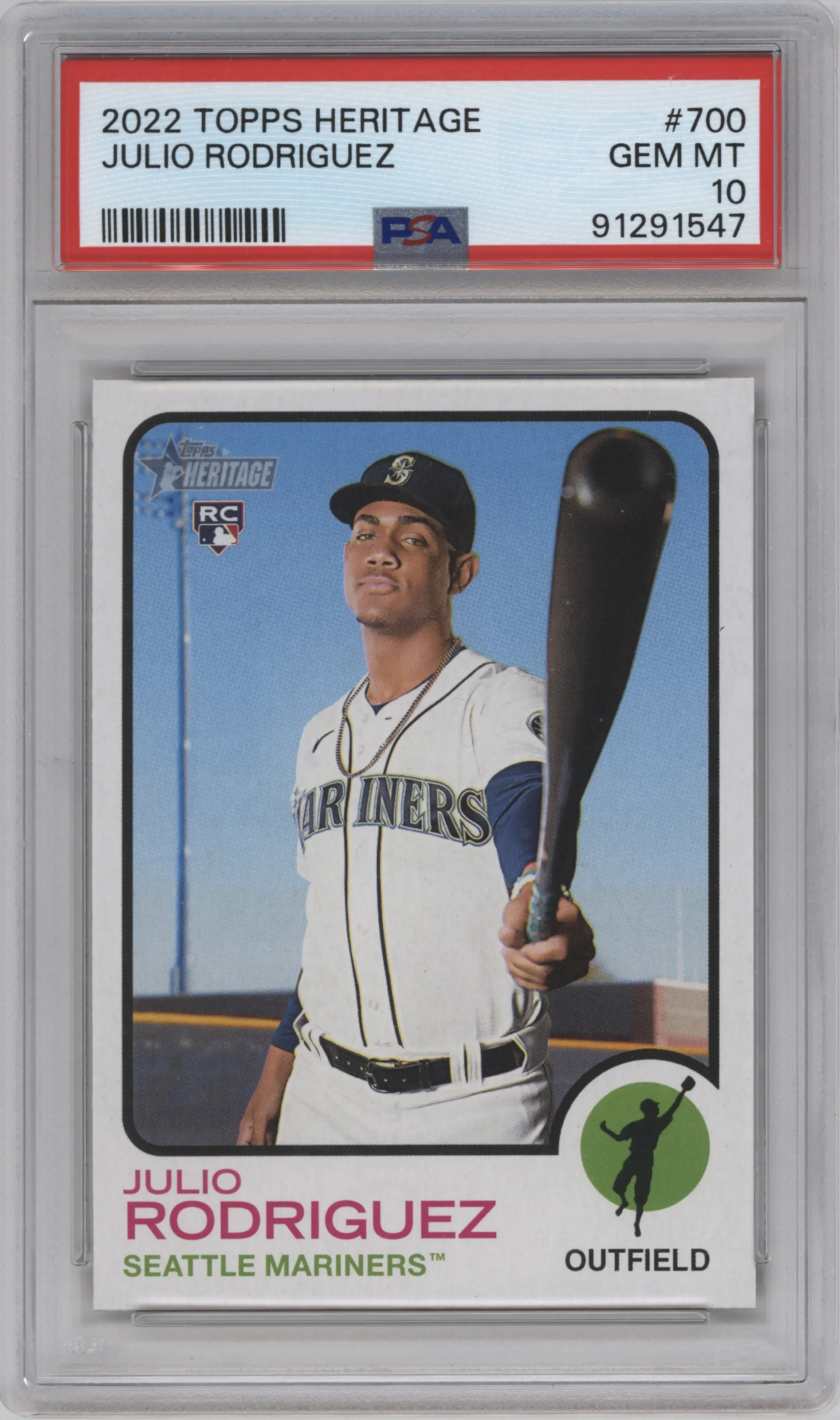 2022 Topps Heritage High Number Julio Rodriguez PSA 10