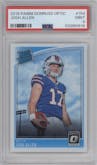 Josh Allen from the 2018 Panini Donruss Optic set graded by PSA and given an overall grade of 9.
